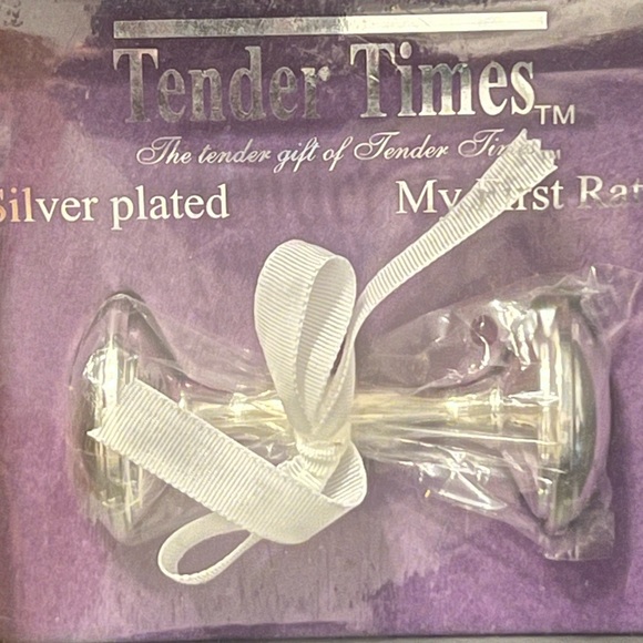 Vintage Sterling Silver Plated Baby Rattle. In Box. - Picture 1 of 3